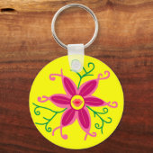 Kissy lips Blume Schlüsselanhänger (Vorderseite)