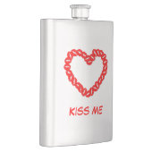 Kissy Lips Heart Flachmann (Rechts)