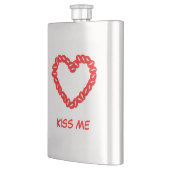 Kissy Lips Heart Flachmann (Links)
