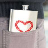 Kissy Lips Heart Flachmann (Beispiel)