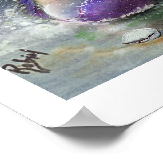 Kissy Mermaids in Lila, Mutter und Kind Poster (Ecke)