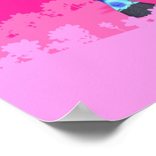 Kissy Moo 18x18 Poster (Ecke)