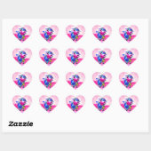 Kissy Moo Heart Stickers (Blatt)