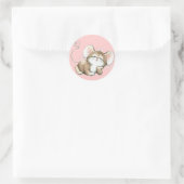 Kissy Mouse Runder Aufkleber (Tasche)