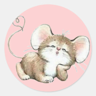 Kissy Mouse Runder Aufkleber