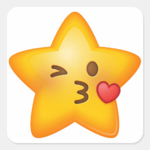 Kissy Stern Emoji Aufkleber