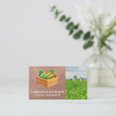 Kiste | Bauer auf Zugmaschine Visitenkarte (Stehend Vorderseite)