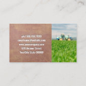 Kiste | Bauer auf Zugmaschine Visitenkarte (Rückseite)