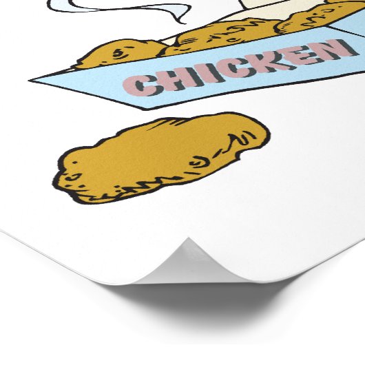 Kiste mit Hühnernuggets Poster (Ecke)