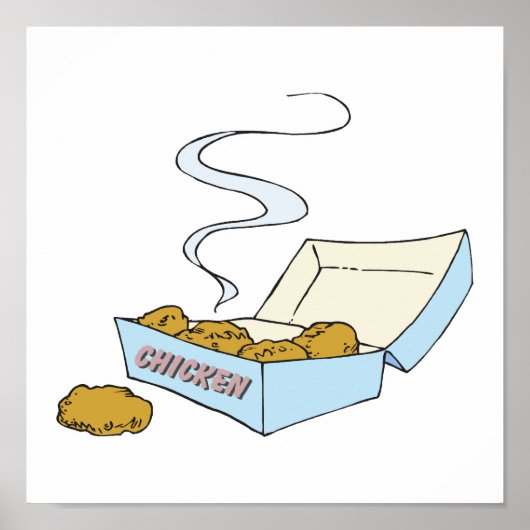 Kiste mit Hühnernuggets Poster (Vorne)