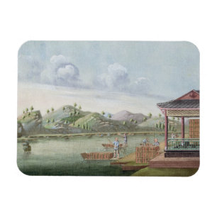 Kisten Tee transportieren (w/c auf Papier) Magnet