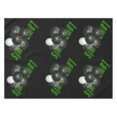 Kisten und Logos für schwarze Rasen, Tischdecke (Vorderseite (Horizontal))