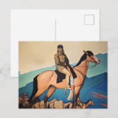 Kit Carson mit Mountain Men von Maynard Dixon Postkarte (Vorne/Hinten)