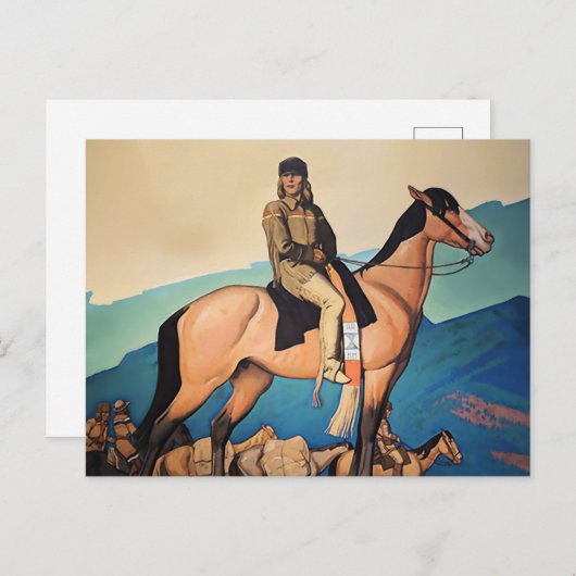 Kit Carson with Mountain Men von Maynard Dixon Postkarte (Vorne/Hinten)