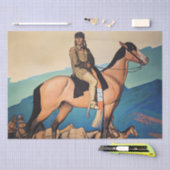 Kit Carson with Mountain Men von Maynard Dixon Seidenpapier (Handwerk)