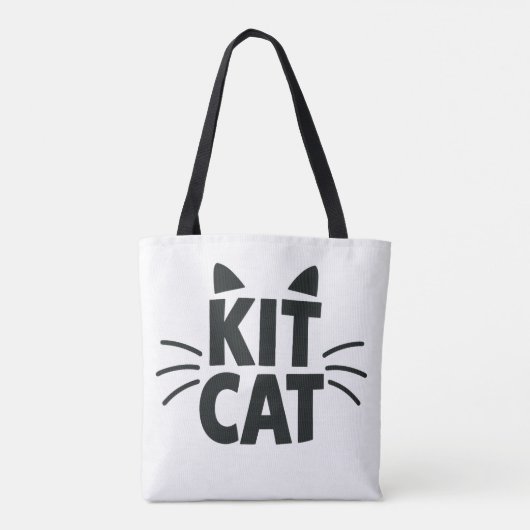 Kit Cat Typografische Tragetasche Tasche (Rückseite)