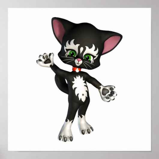 Kit E. Cat, der Niedliche Cartoon Kitten Poster (Vorne)