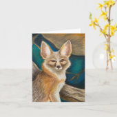 Kit Fox Grußkarte Karte (Gelbe Blume)