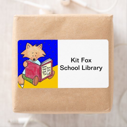 Kit Fox Library Book Labels (Insitu)