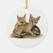Kit Foxes Keramik Ornament (Vorne)