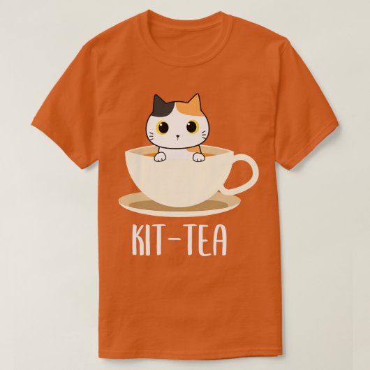 Kit Tea Cat Funny Cat Lover T-Shirt (Design vorne)