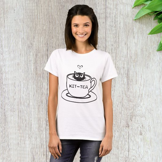 Kit-Tea-Katze Lustiger Wortwitz T-Shirt
