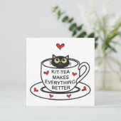 Kit-tea macht alles besser einladung (Stehend Vorderseite)