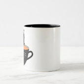 KIT-TEA SCHWARZE KATZE ZWEIFARBIGE TASSE (Mittel)