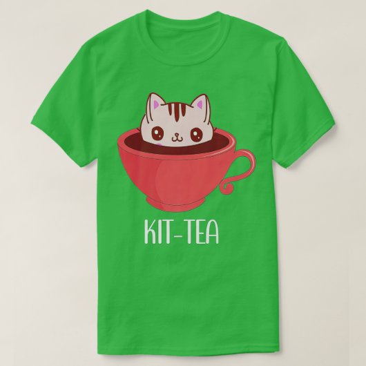 Kit-Tee,Tasse Kit Tee für Katzen Liebhaber,Kit-Tee (Design vorne)