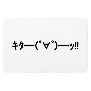 KITA! Emoticon キ ━ ━ (゜ ゜ タ) ━━━! Japanisch Kaomoj Magnet
