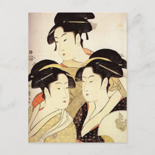 Kitagawa Utamaro: Drei Schönheiten des heutigen Ta Postkarte