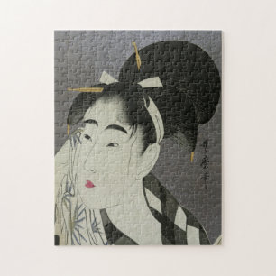 Kitagawa Utamaro's Ase O Fuku Onna Puzzle