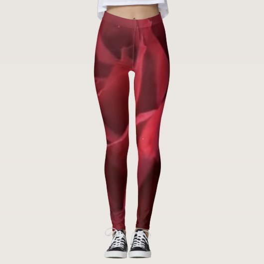 Kitale Rote Rose Leggings (Vorderseite)