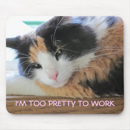 KITÄT ZU HÜBSCH, UM ZU ARBEITEN MOUSEPAD (Vorne)