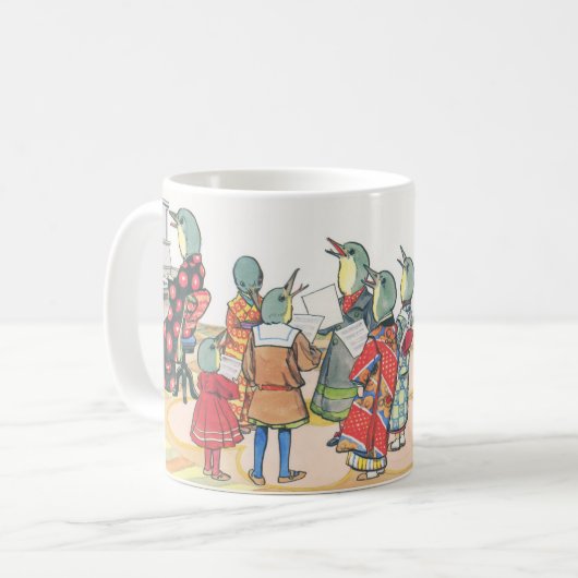 Kitazawa Rakuten 1916　うぐいすのコーラス Kaffeetasse (Vorderseite Links)