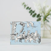 Kitazawa Rakuten nekonokunino youchien 1915 Postkarte (Stehend Vorderseite)