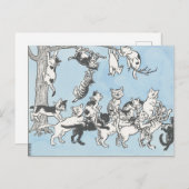 Kitazawa Rakuten nekonokunino youchien 1915 Postkarte (Vorne/Hinten)