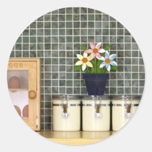 Kitchen Angels Runder Aufkleber