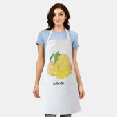 Kitchen apron with a fresh and refreshing lemon de schürze (Getragen)