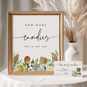 Kitchen Brautparty Candy Guessing Game Sign Poster