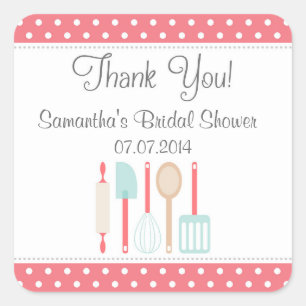 Kitchen Brautparty Danke Stickers