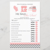 Kitchen Brautparty Game PRINIERT (Vorderseite)