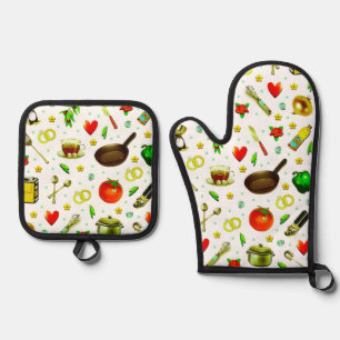Kitchen Brautparty Geschenk Ofenhandschuh & Topflappen-Set