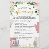 Kitchen Brautparty Was Groom Say Games sagt (Vorderseite)