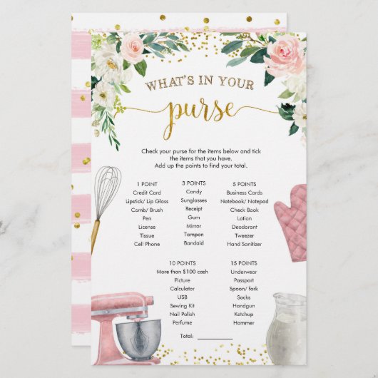 Kitchen Brautparty Was ist in deinen Handspielen? (Vorne/Hinten)