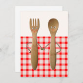 Kitchen Bridal Dusche Einladungen (Vorne/Hinten)