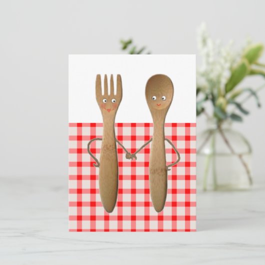 Kitchen Bridal Dusche Einladungen (Stehend Vorderseite)