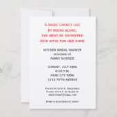 Kitchen Bridal Dusche Einladungen (Rückseite)