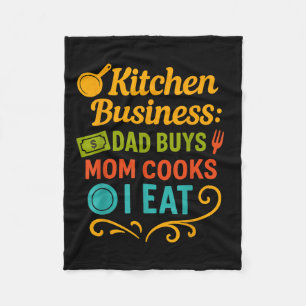 Kitchen Business Vater kauft Mama Köche ich esse I Fleecedecke