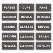 Kitchen Cabinet and Drawer Labels Large Print (Vorderseite)